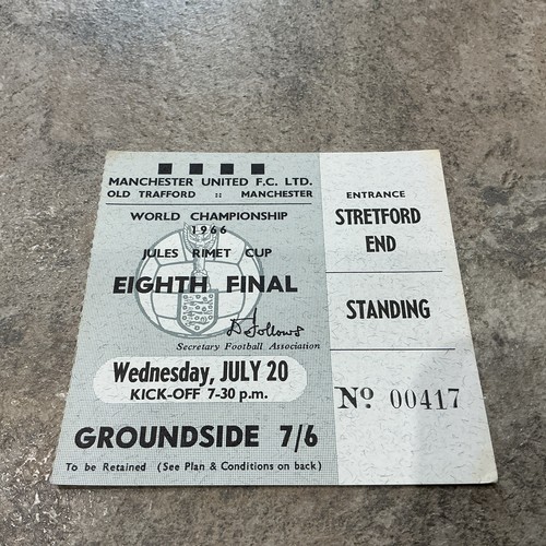 World cup 1966 match ticket - world,