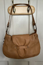 Lamarthe Paris Leather Tan Shoulder Hand Bag Classic Shape Lovely Quality