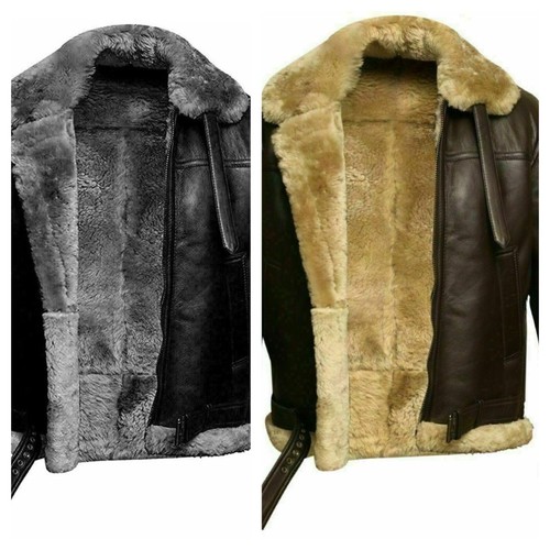 Mens real leather bomber - real,