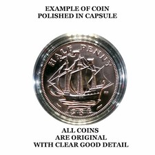 BIRTHDAYS GIFTS, OLD COPPER HALF PENNY'S. IDEAL SMALL PRESENTS. PICK YOUR DATE