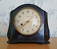 Vintage Bakelite striking mantel clock by Smiths of Enfield, original key