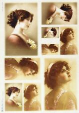 Kalit Vintage Victorian Lady Portraits Rice Paper for Decoupage 22x32cm