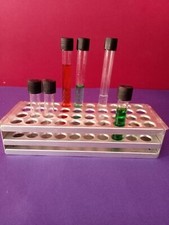 3 Aluminium (40 Hole) Test Tube Racks / Stands