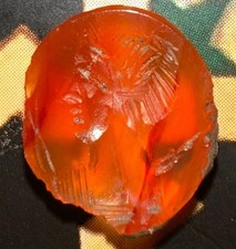Ancient Roman Carnelian Intaglio Depicting God Or Portrait Of Owner 100-200AD