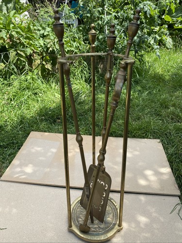 Antique brass fireplace - antique,