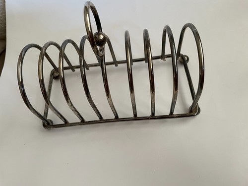 Vintage silver plate toast - vintage,