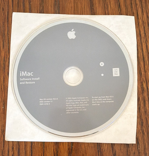 Apple imac install - &, restore