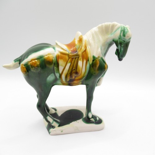 Horse statue glazed - horse,