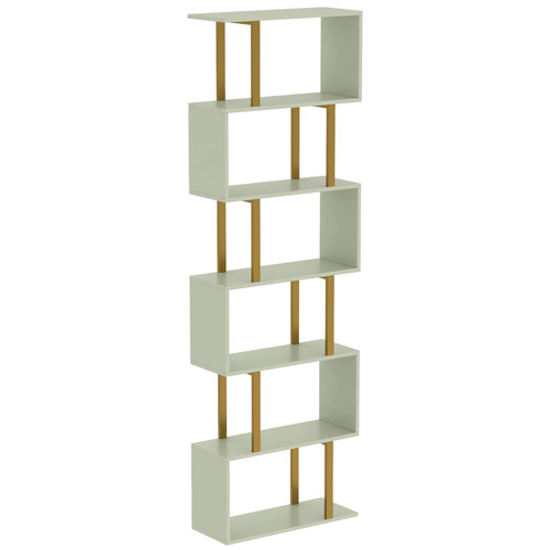 Homcom shaped bookshelf - homcom, s-shaped