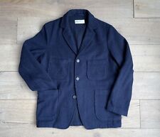 Universal Works Five Pocket Jacket in Navy Marl Wool Mix Small (Nigel Cabourn)