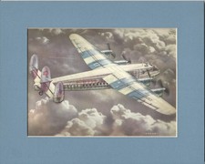 Aviation Art - Avro 685 York   G-AHFD   Skyways        Roy Cross   Mounted Print