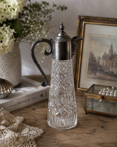 Vintage cut glass - glass, decanter