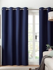 Blue navy lined cotton eyelet - lined,