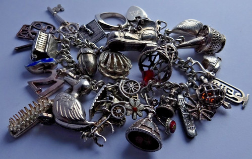 Vintage heavy solid silver