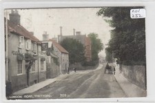 THETFORD Norfolk  London Road  near a Pub / Houses / people   (Bardwell P/M)