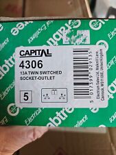 Crabtree 13A 2 Gang Switched