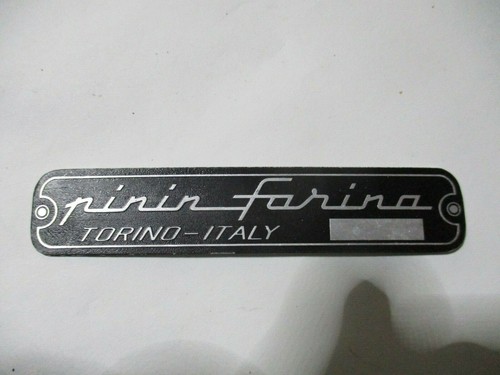 Plate type pininfarina - plate,