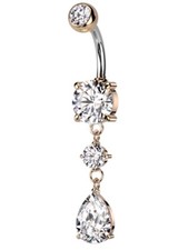 TITANIUM Teardrop Dangle Belly
