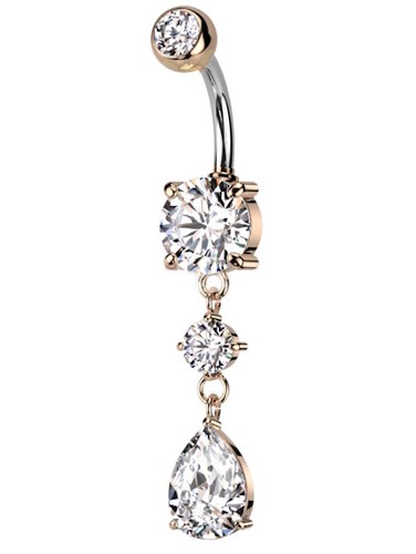 Titanium teardrop dangle - dangle, belly