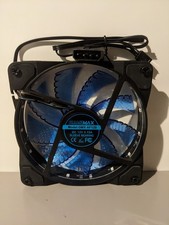 GameMax GMX-AF12B 120mm PC Case Fan - Blue LED Gaming Cooler Quiet
