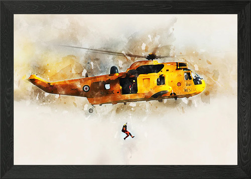 Raf sea king digital painting - king,
