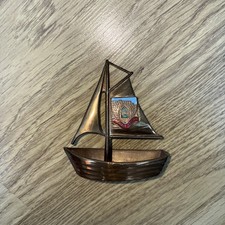 Vintage Brass Sailing Boat