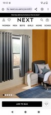 Next Grey Ombre Ring Top Curtains For Sale rrp £ 64.00