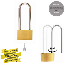 long Shackle Padlock With Keys Lock 40mm Heavy Duty Brass high-security padlock 