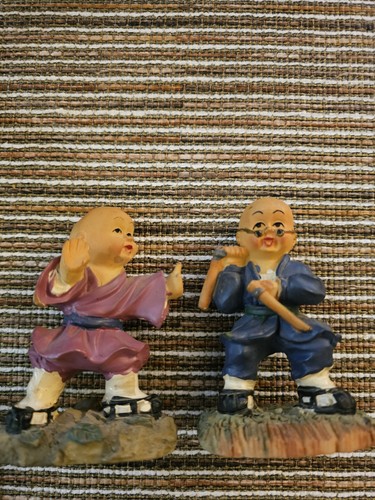 Set resin monk figurines - monk,