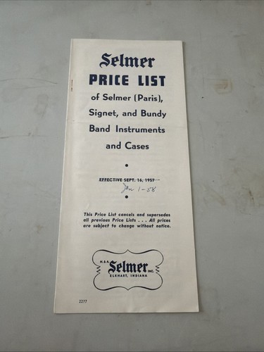 1950s vintage selmer - selmer, paris