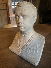 Vintage Plaster Bust King Edward VIII Statue Royalty Abdication