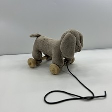 The Little White Company Rowland Sausage Dog / Dachshund Pull Along Soft Toy