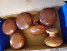 6 Wooden Door Knobs