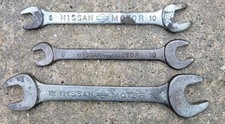  3 Genuine Nissan Motor Spanners – Dual-Sided (2 x 8/10 1 x 12/14) 