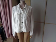 PRIMARK  DENIM JACKET BUTTON FASTENING  POCKETS  SIZE  20~~25"LONG WHITE