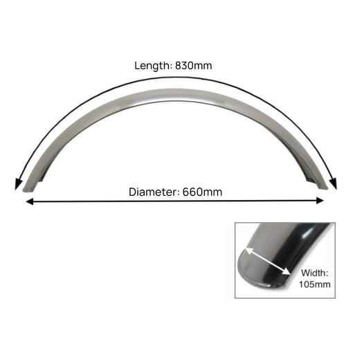 Front fender mudguard alloy - front, fender/