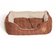 Dog Puppy Pet Bed Brown Tweed