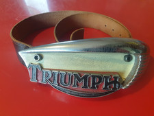 Vintage 60s Triumph Motorcycle Tank Badge Belt Buckle, Bobber,Punk,Biker,Chopper