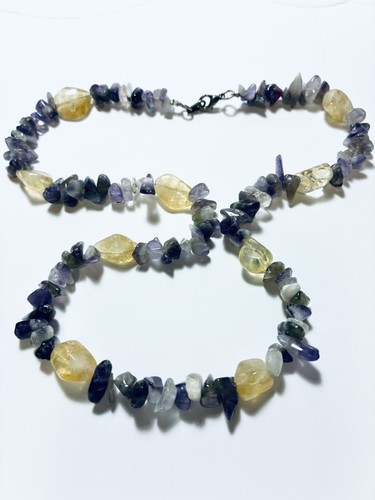 Amethyst and citrine polished - amethyst,
