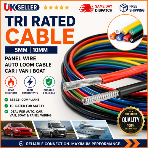 Tri rated cable 5mm - 5mm, 10mm