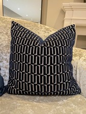 M&S Navy Velvet Cushion COVER