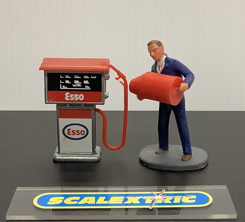 Vintage red esso petrol pump - vintage,