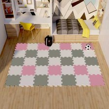 Pink Blue Kids Play mat Living