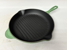 Le Creuset Griddle Skillet Frying Pan 30 Green Cast Iron Round