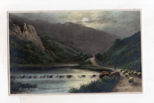 GB KGV DOVEDALE ELMER KEENE postcard 1933 posted ASHBOURNE 2 X  1/2d