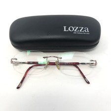 Lozza VL2170S Glasses Frames Red Oval Rimless Eyeglasses Spectacles Frame Only