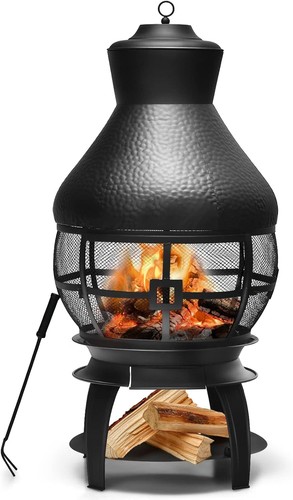Wood burning chiminea - wood,