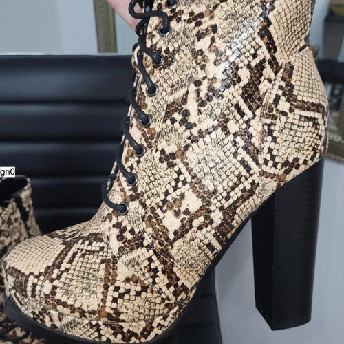 Faux beige brown - faux, snakeskin
