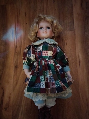 Porcelain doll dressed - doll,