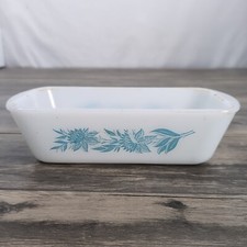Vintage Glasbake Blue Thistle